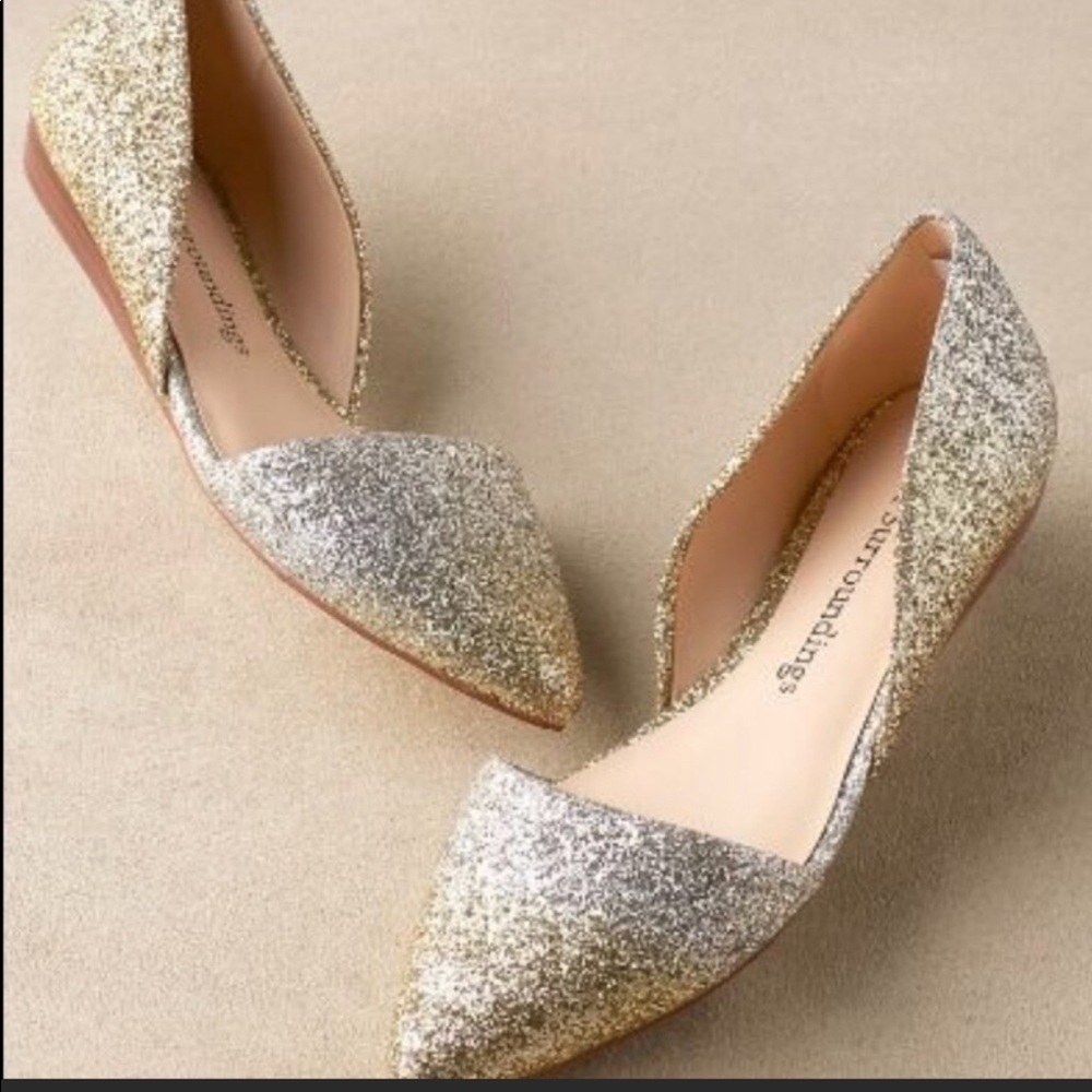 Soft Surroundings Alicia d’orsay Glitter Flats